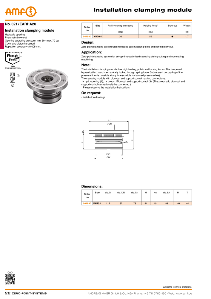 AMF Catalogue ZERO-POINT SYSTEMS Nb. : 2025 - Page 22