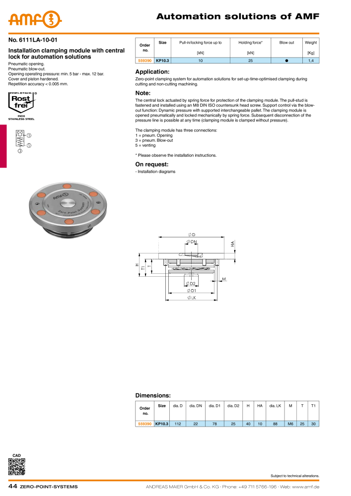 AMF Catalogue ZERO-POINT SYSTEMS Nb. : 2025 - Page 44