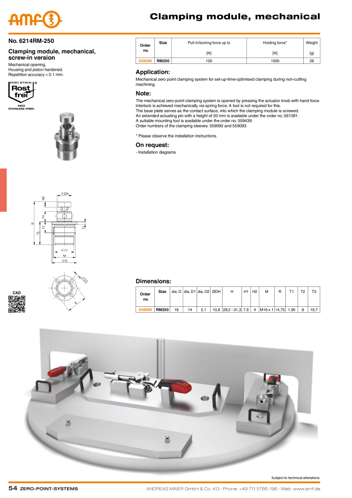 AMF Catalogue ZERO-POINT SYSTEMS NR.: 2025 - Seite 54