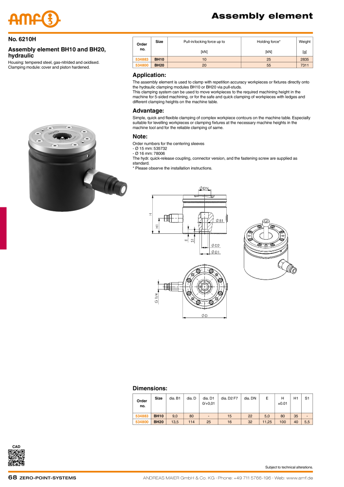 AMF Catalogue ZERO-POINT SYSTEMS Č. 2025 - Strana 68