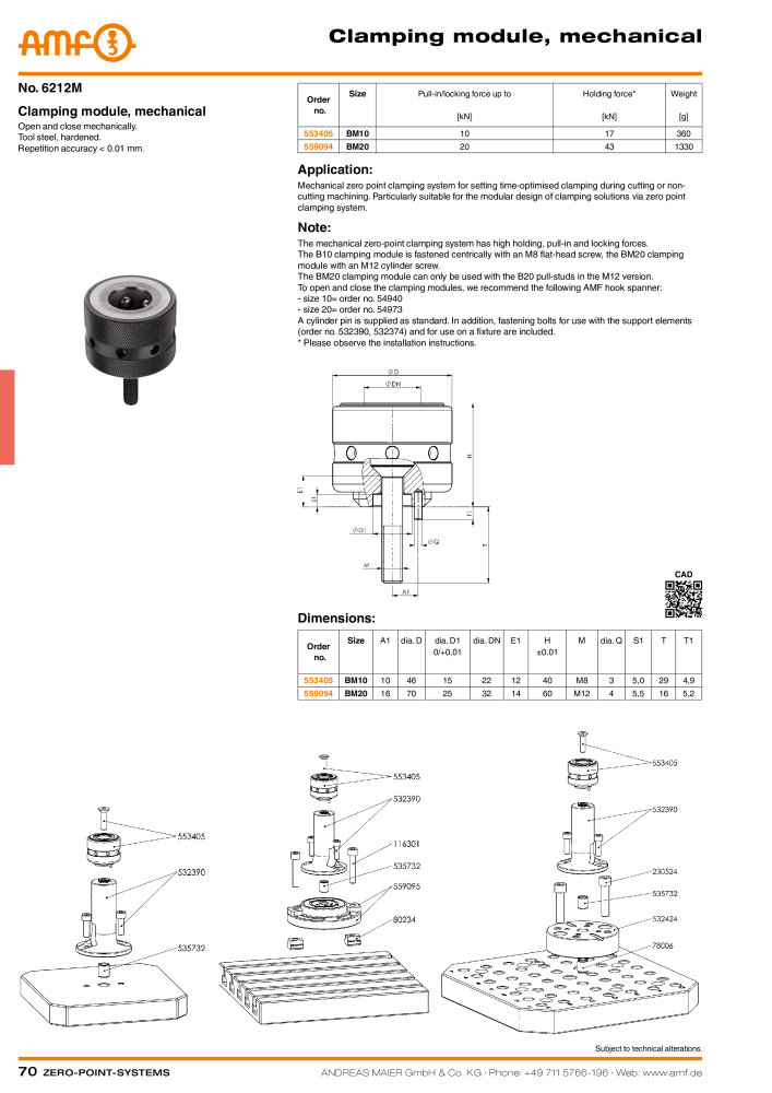 AMF Catalogue ZERO-POINT SYSTEMS Nº: 2025 - Página 70