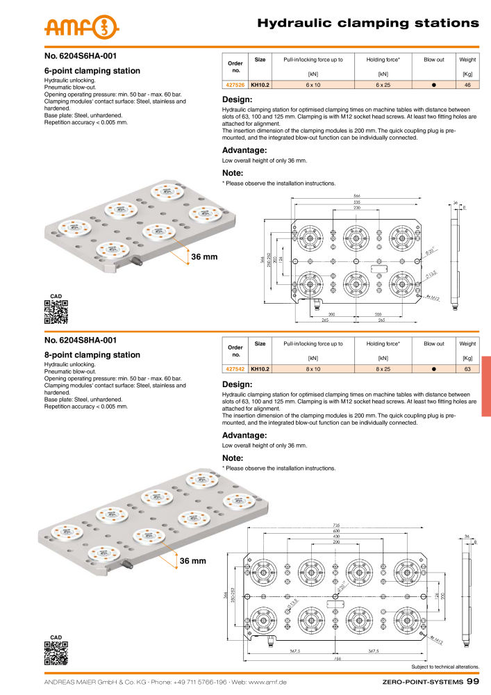 AMF Catalogue ZERO-POINT SYSTEMS Nº: 2025 - Página 99