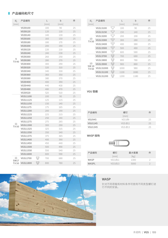 Rothoblaas - 木螺钉和连接器 NO.: 20250 - Page 189