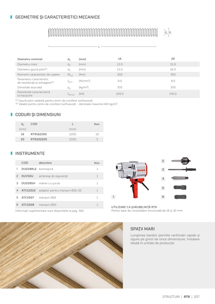 Rothoblaas - Suruburi și conectori pentru lemn Č. 20253 - Strana 207