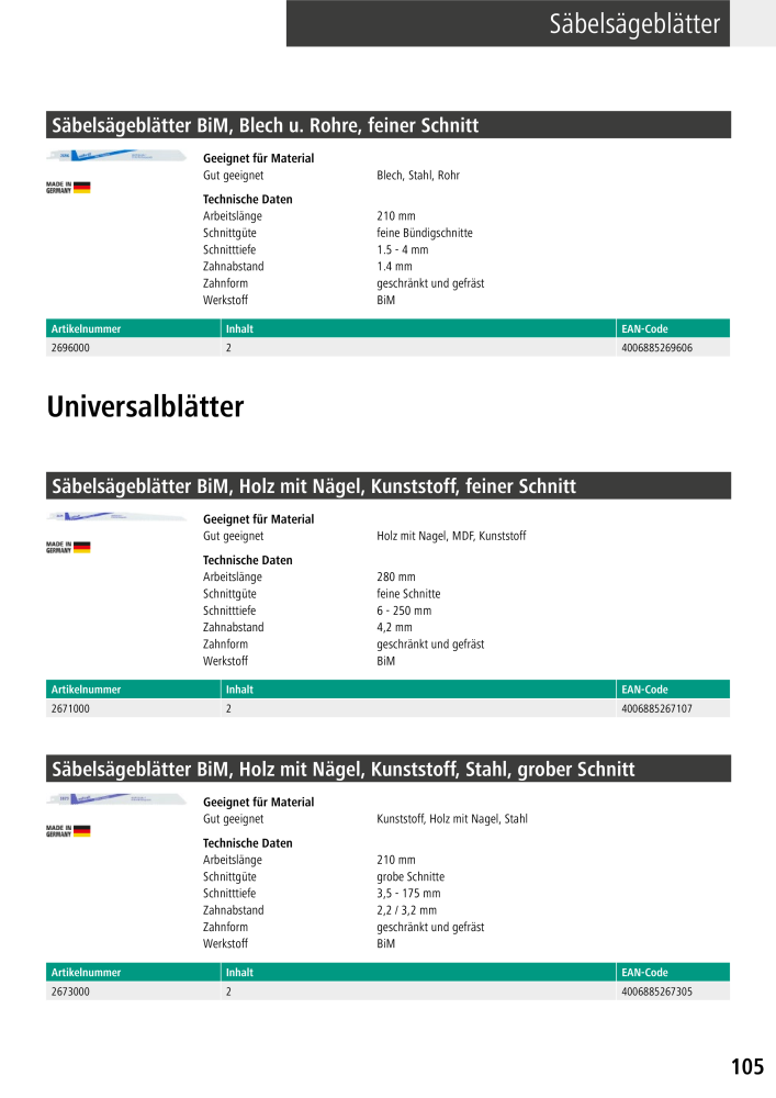 Wolfcraft Hauptkatalog Werkzeuge NR.: 2026 - Seite 107