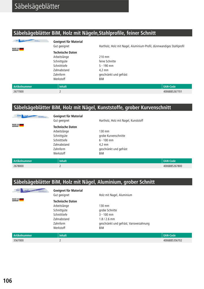 Wolfcraft Hauptkatalog Werkzeuge NR.: 2026 - Seite 108