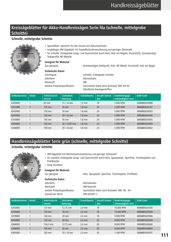 Wolfcraft Hauptkatalog Werkzeuge NR.: 2026 - Seite 113