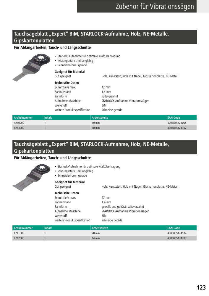 Wolfcraft Hauptkatalog Werkzeuge NR.: 2026 - Pagina 125