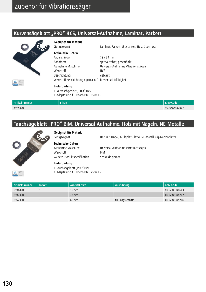 Wolfcraft Hauptkatalog Werkzeuge NR.: 2026 - Pagina 132