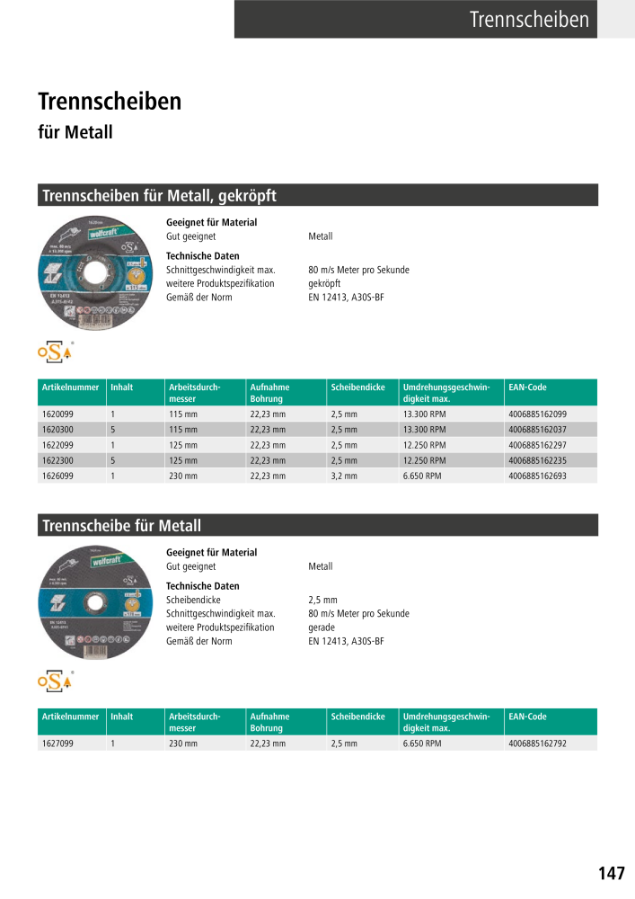 Wolfcraft Hauptkatalog Werkzeuge NR.: 2026 - Seite 149