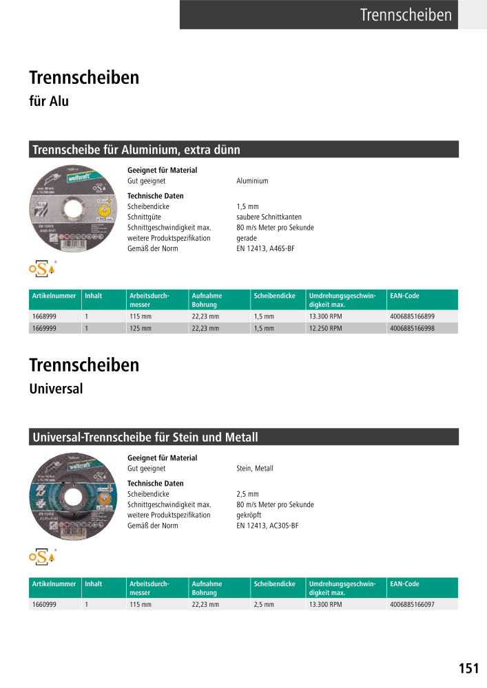 Wolfcraft Hauptkatalog Werkzeuge NR.: 2026 - Pagina 153