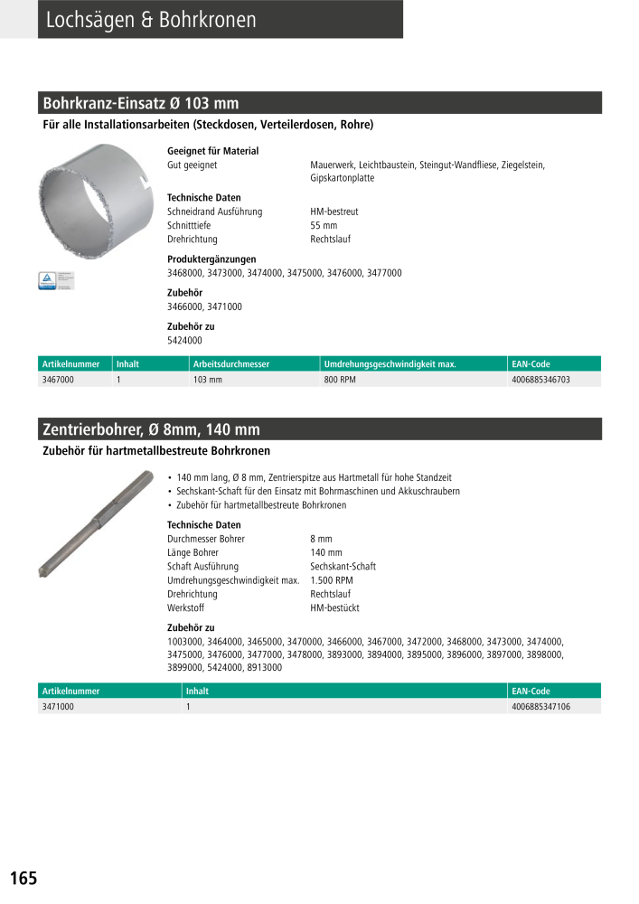 Wolfcraft Hauptkatalog Werkzeuge NR.: 2026 - Seite 166