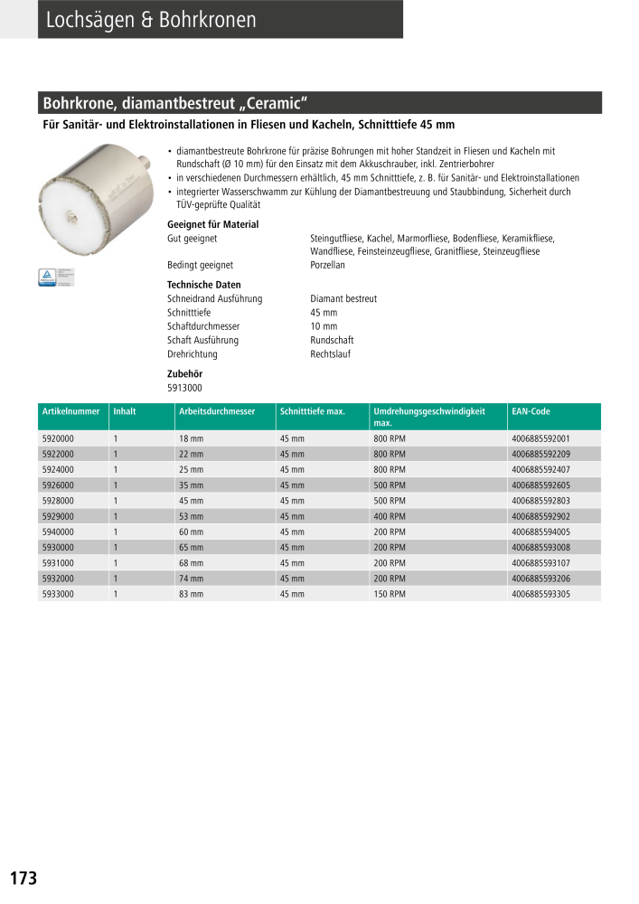 Wolfcraft Hauptkatalog Werkzeuge NR.: 2026 - Seite 174