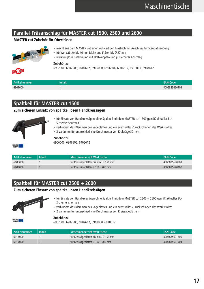 Wolfcraft Hauptkatalog Werkzeuge NR.: 2026 - Pagina 19