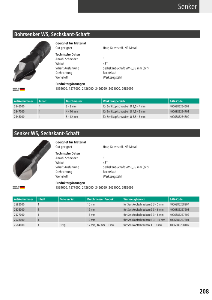 Wolfcraft Hauptkatalog Werkzeuge NR.: 2026 - Pagina 209