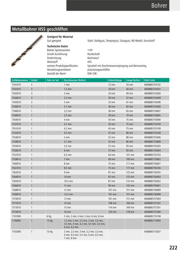 Wolfcraft Hauptkatalog Werkzeuge Nb. : 2026 - Page 223