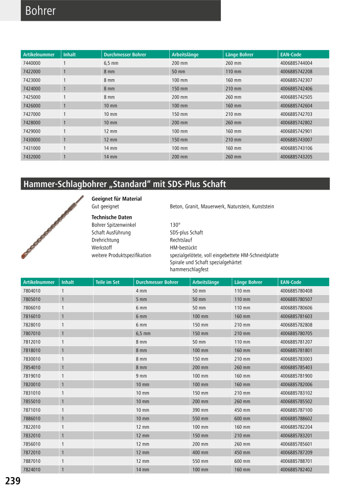 Wolfcraft Hauptkatalog Werkzeuge Č. 2026 - Strana 240