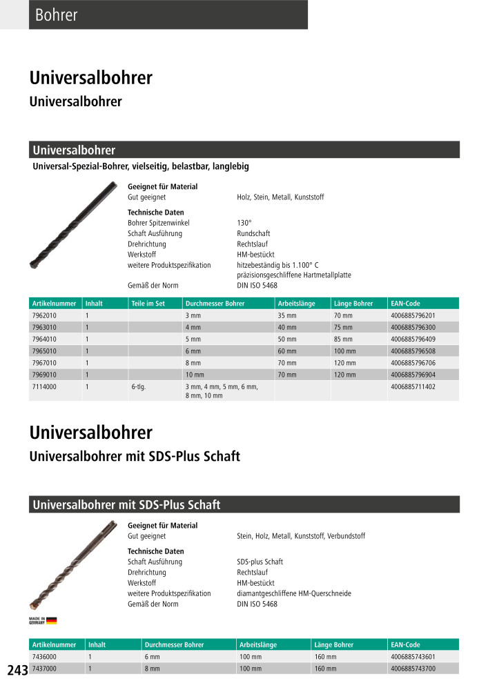 Wolfcraft Hauptkatalog Werkzeuge NR.: 2026 - Seite 244