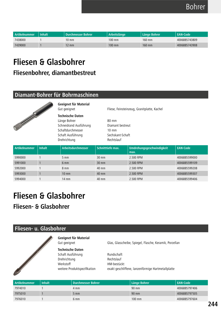 Wolfcraft Hauptkatalog Werkzeuge Nº: 2026 - Página 245