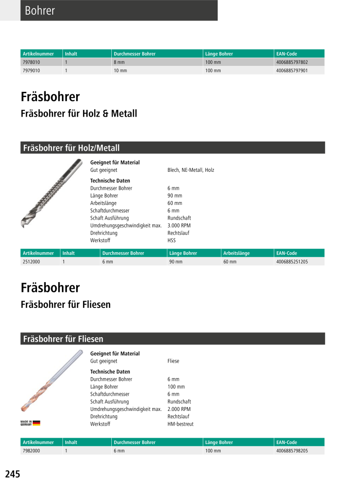 Wolfcraft Hauptkatalog Werkzeuge Nº: 2026 - Página 246