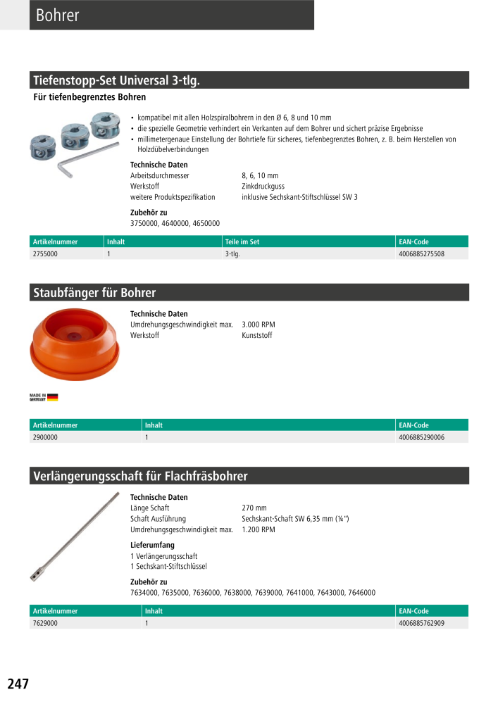 Wolfcraft Hauptkatalog Werkzeuge NR.: 2026 - Pagina 248