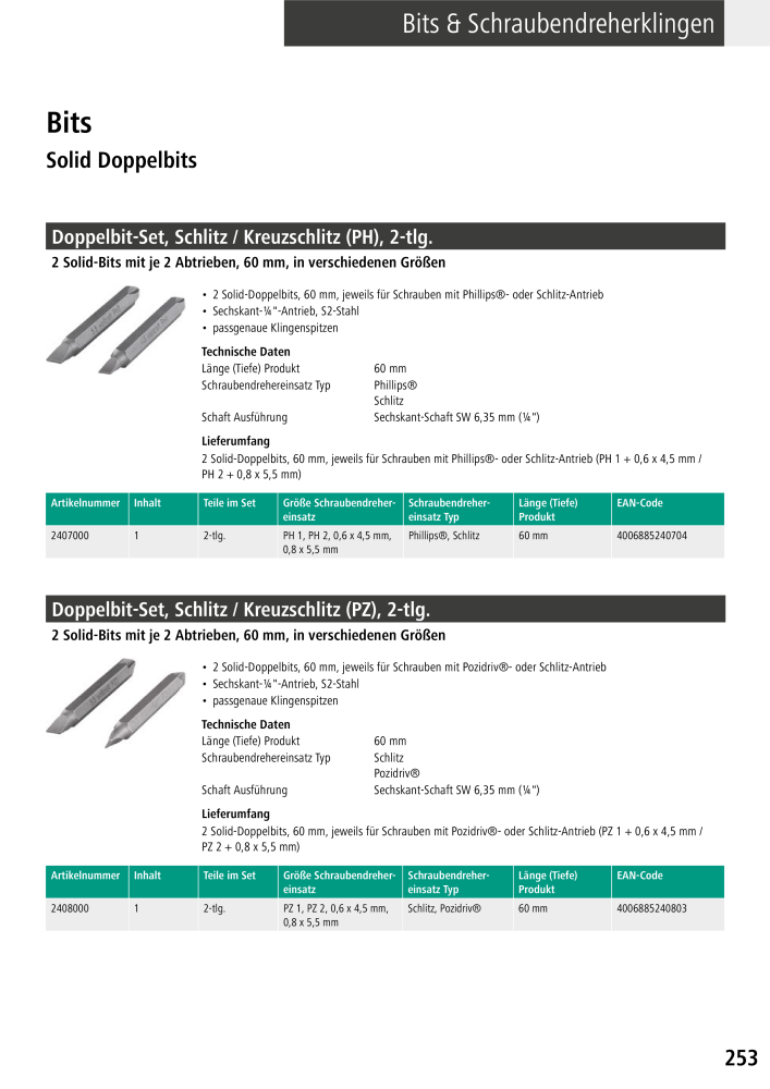 Wolfcraft Hauptkatalog Werkzeuge NR.: 2026 - Seite 255