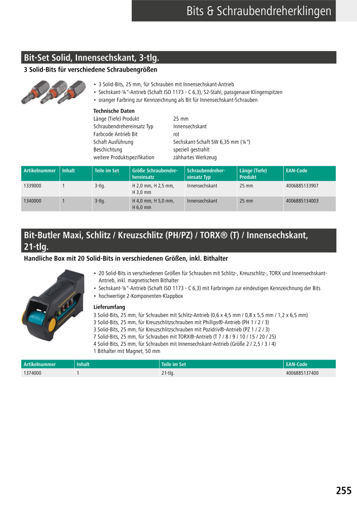 Wolfcraft Hauptkatalog Werkzeuge NR.: 2026 - Pagina 257