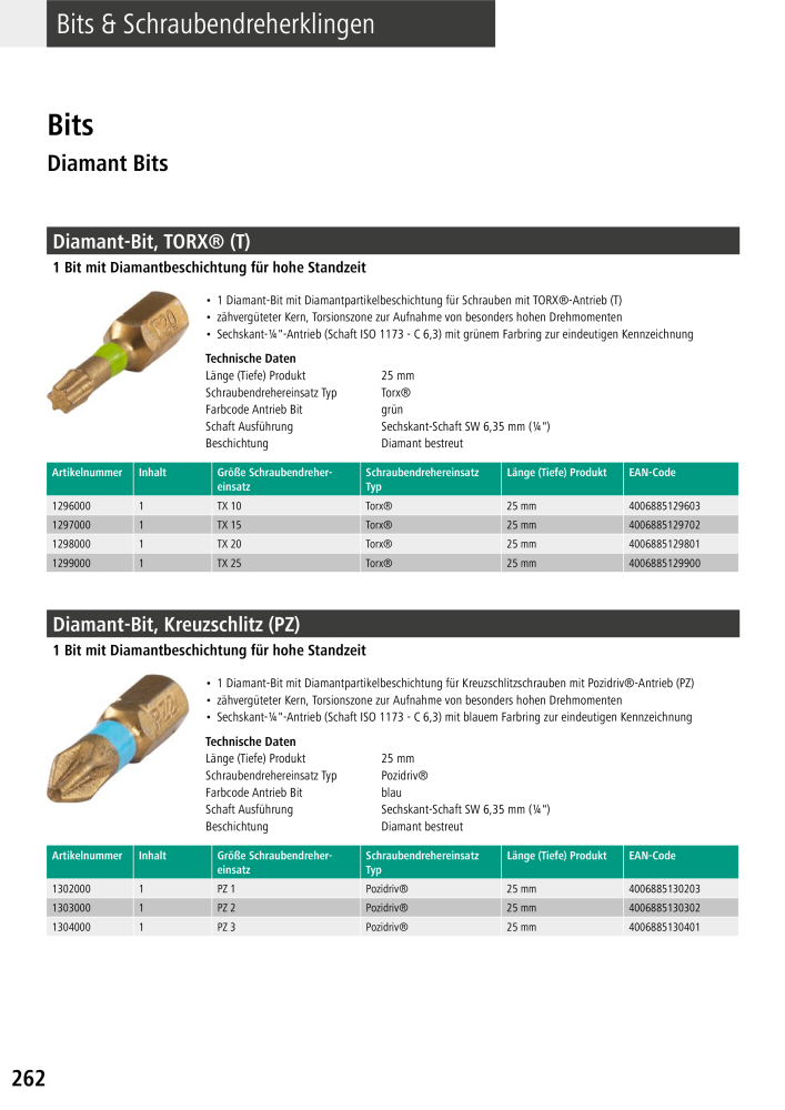 Wolfcraft Hauptkatalog Werkzeuge NR.: 2026 - Pagina 264