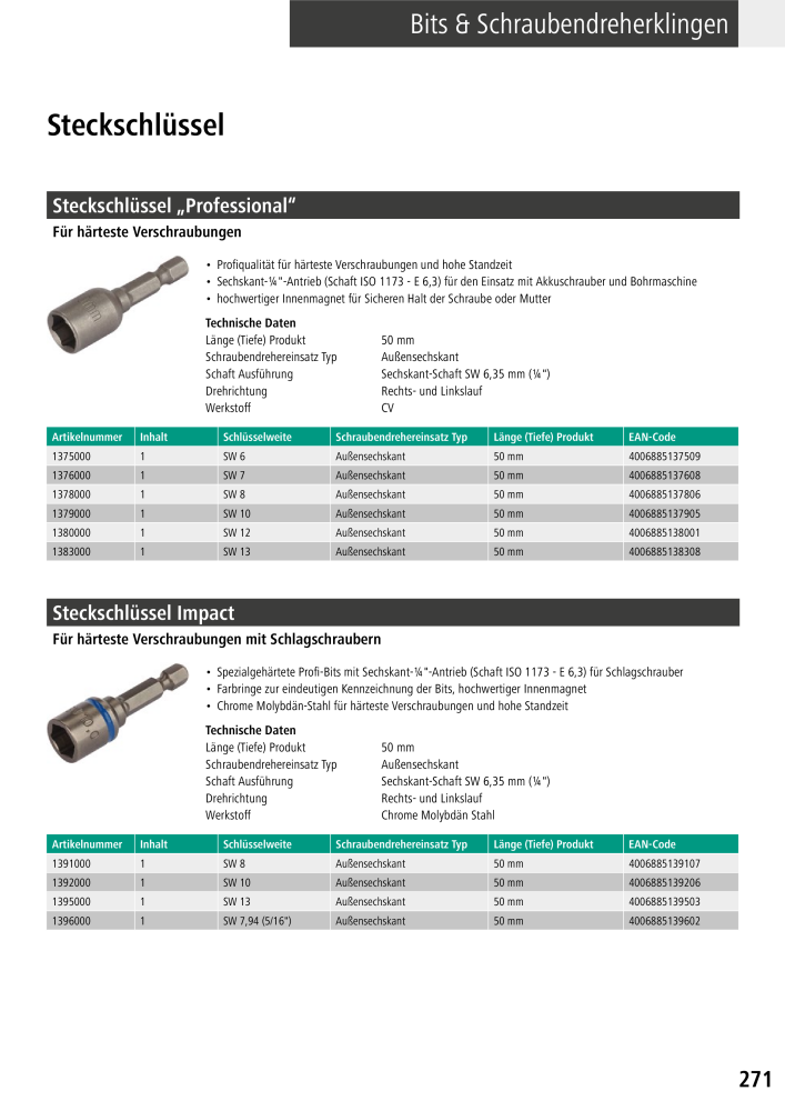 Wolfcraft Hauptkatalog Werkzeuge NR.: 2026 - Seite 273