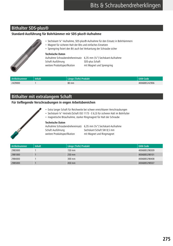 Wolfcraft Hauptkatalog Werkzeuge Nº: 2026 - Página 277