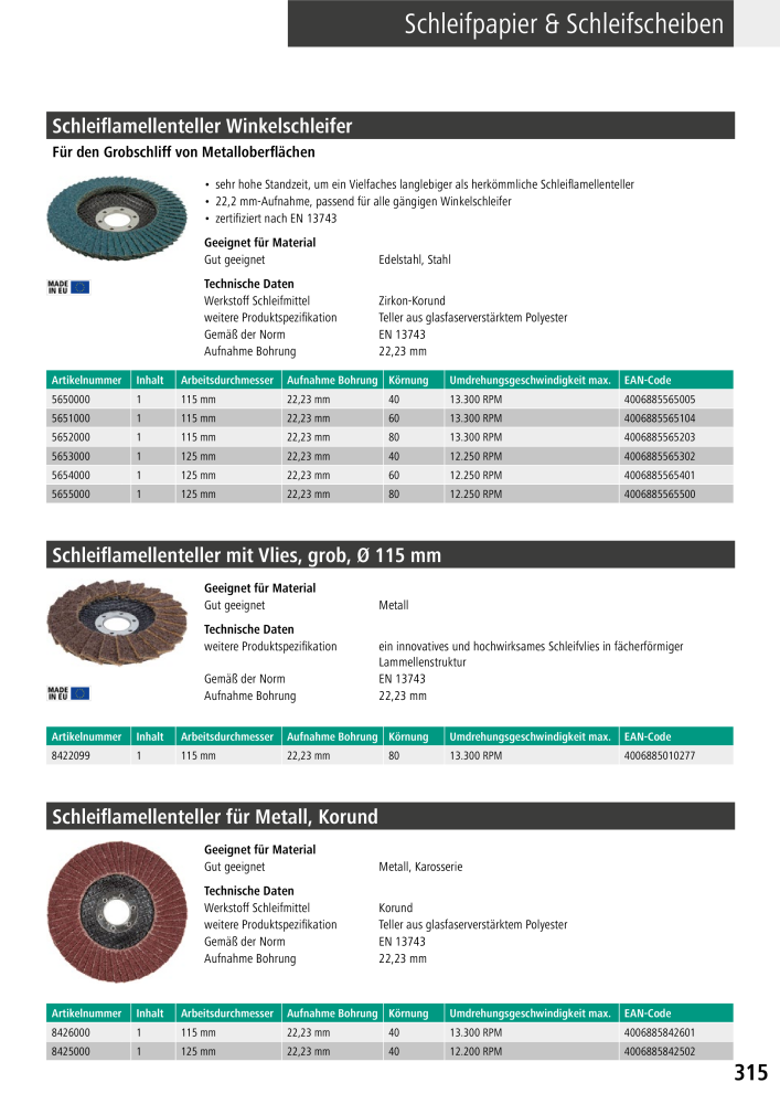 Wolfcraft Hauptkatalog Werkzeuge Nb. : 2026 - Page 317