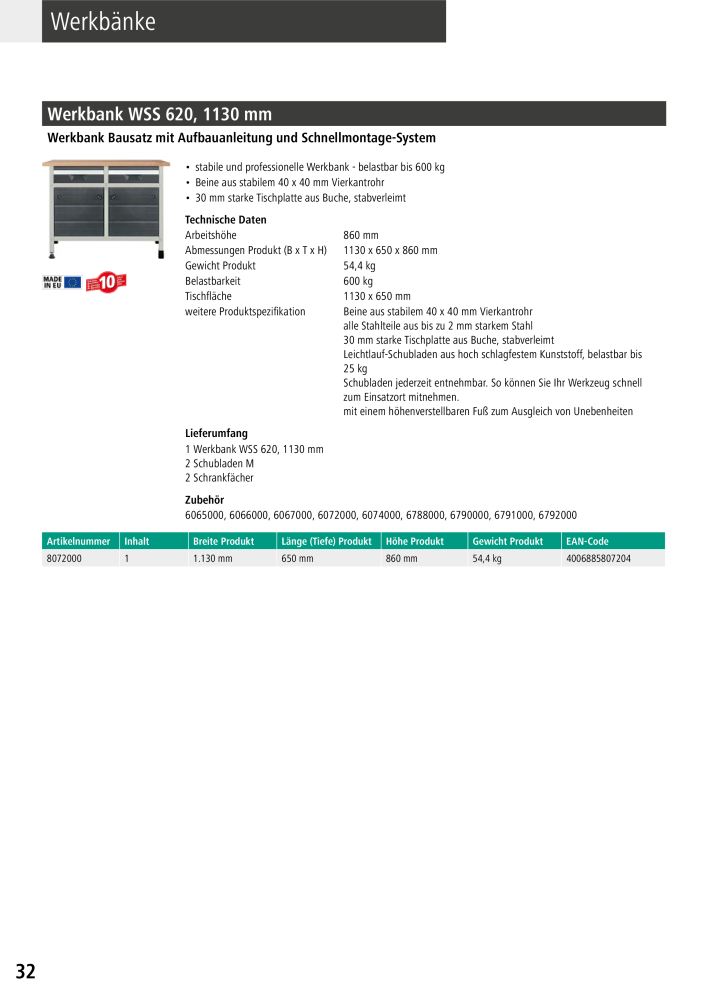 Wolfcraft Hauptkatalog Werkzeuge NR.: 2026 - Seite 34