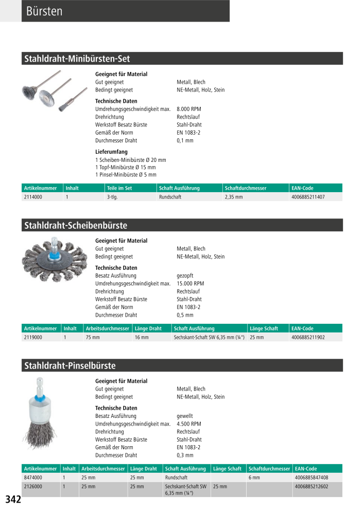 Wolfcraft Hauptkatalog Werkzeuge Nº: 2026 - Página 344