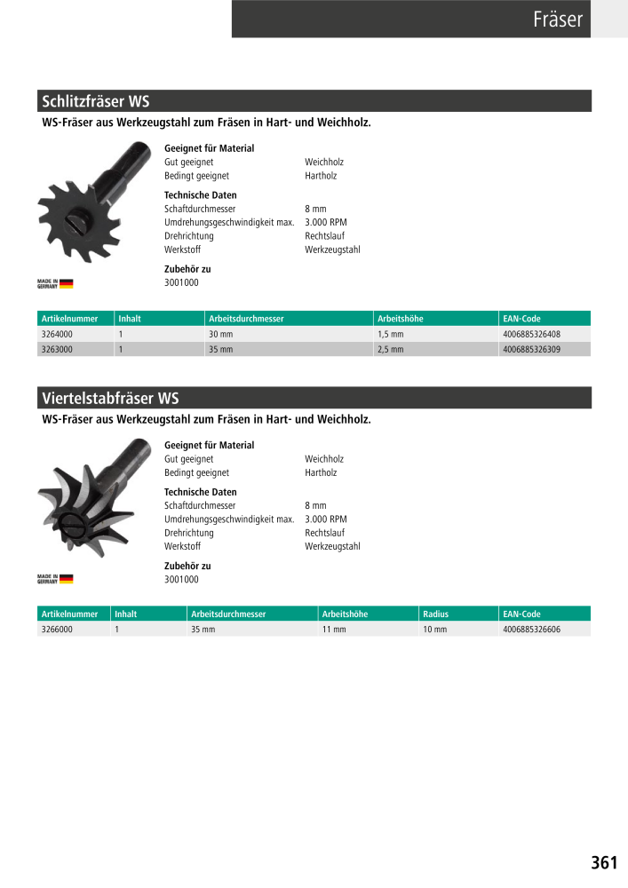 Wolfcraft Hauptkatalog Werkzeuge n.: 2026 - Pagina 363