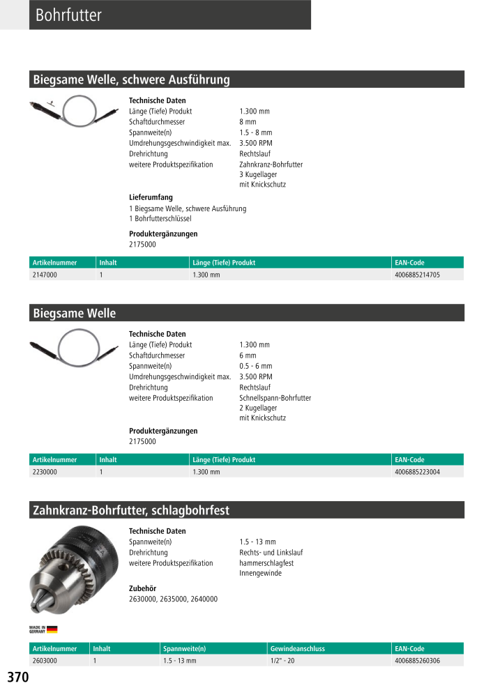 Wolfcraft Hauptkatalog Werkzeuge Č. 2026 - Strana 372