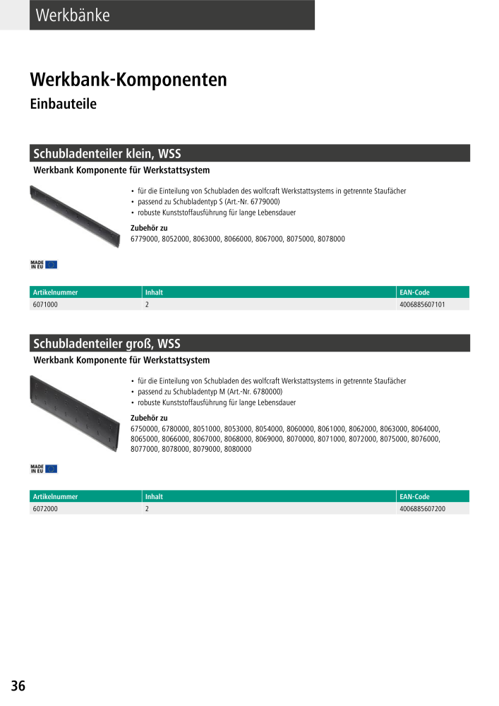 Wolfcraft Hauptkatalog Werkzeuge NR.: 2026 - Pagina 38