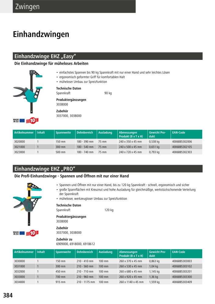Wolfcraft Hauptkatalog Werkzeuge NR.: 2026 - Seite 386