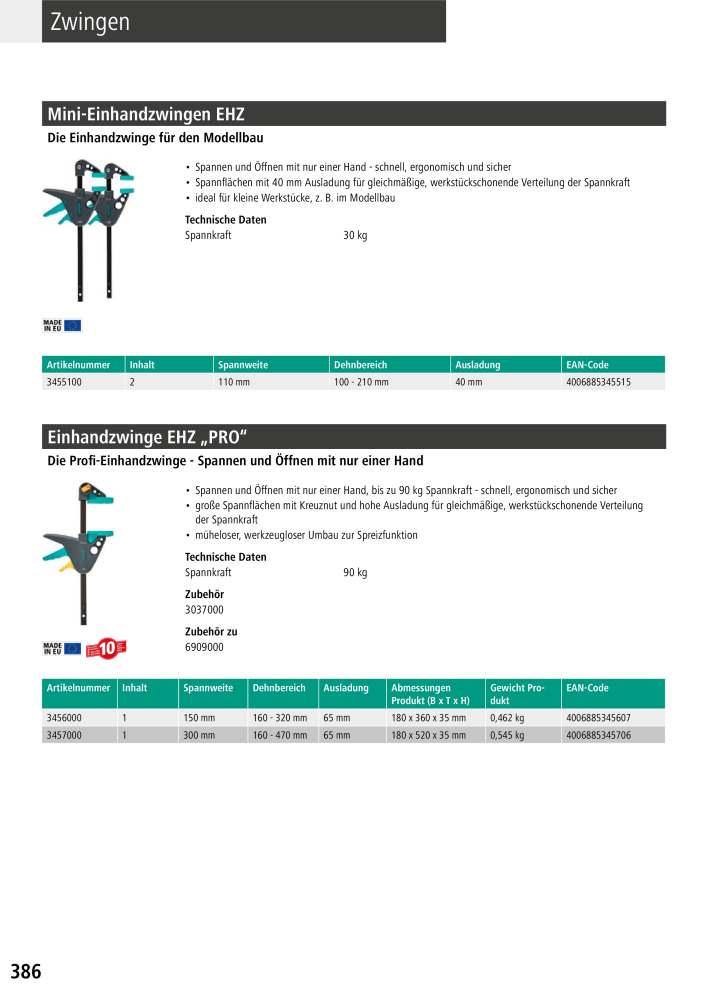 Wolfcraft Hauptkatalog Werkzeuge Nb. : 2026 - Page 388