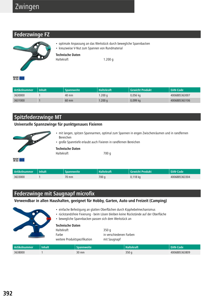 Wolfcraft Hauptkatalog Werkzeuge NR.: 2026 - Seite 394