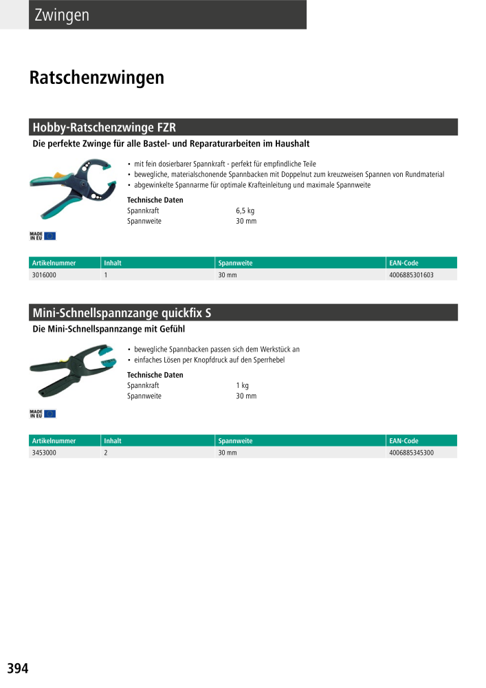 Wolfcraft Hauptkatalog Werkzeuge Nb. : 2026 - Page 396