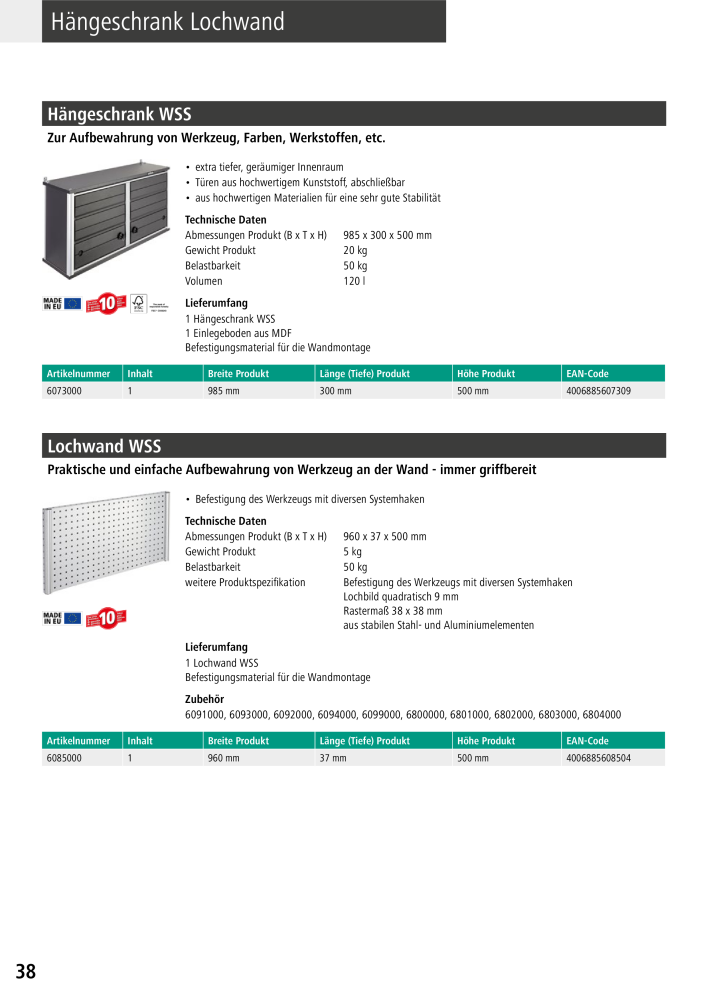 Wolfcraft Hauptkatalog Werkzeuge Nb. : 2026 - Page 40