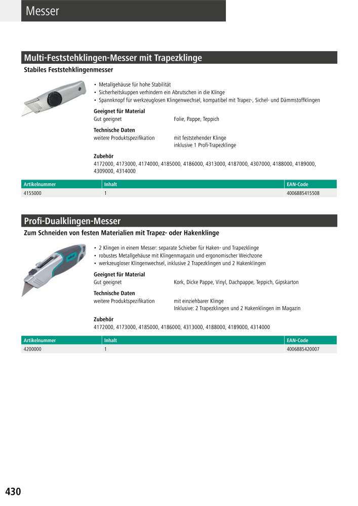 Wolfcraft Hauptkatalog Werkzeuge Č. 2026 - Strana 432