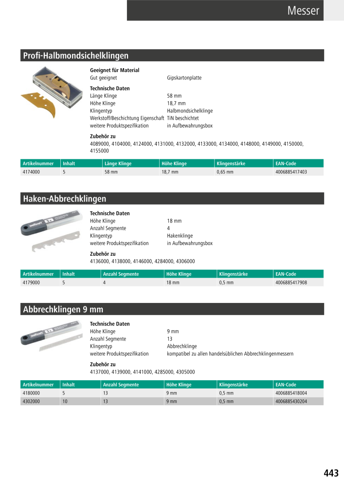 Wolfcraft Hauptkatalog Werkzeuge NO.: 2026 - Page 445