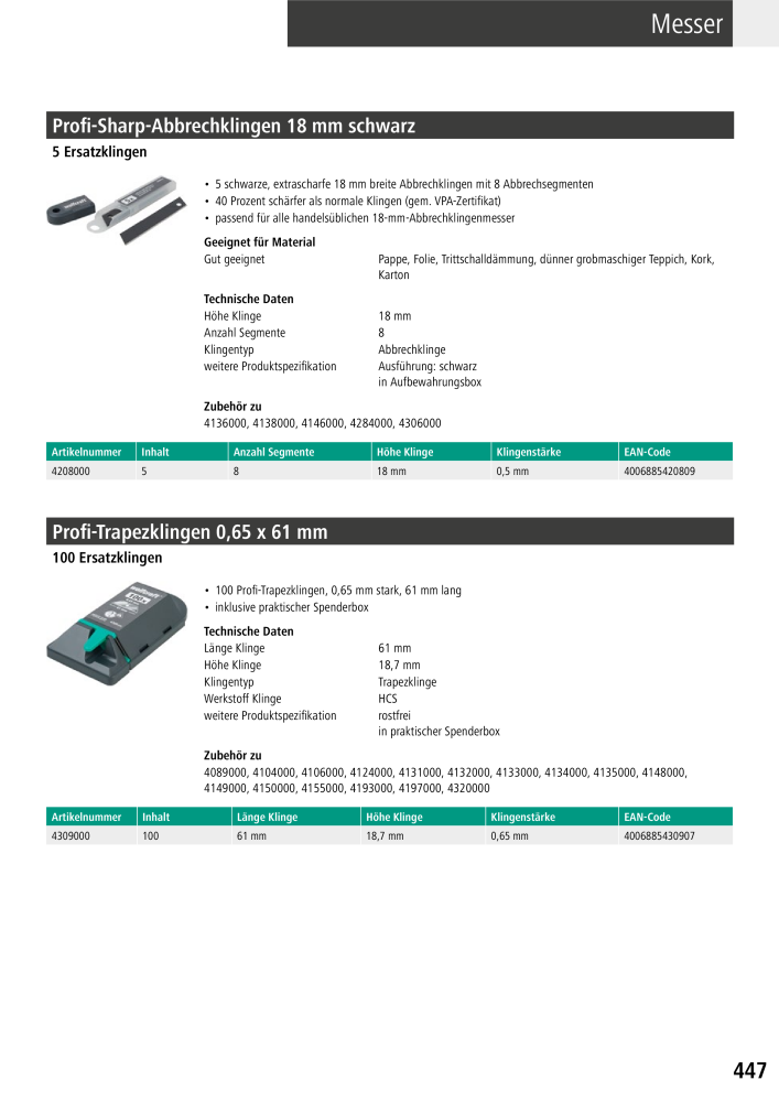 Wolfcraft Hauptkatalog Werkzeuge NR.: 2026 - Pagina 449