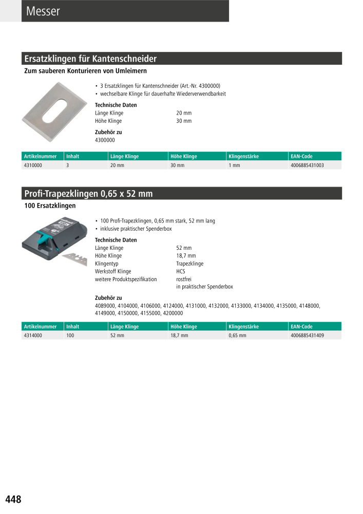 Wolfcraft Hauptkatalog Werkzeuge NR.: 2026 - Pagina 450