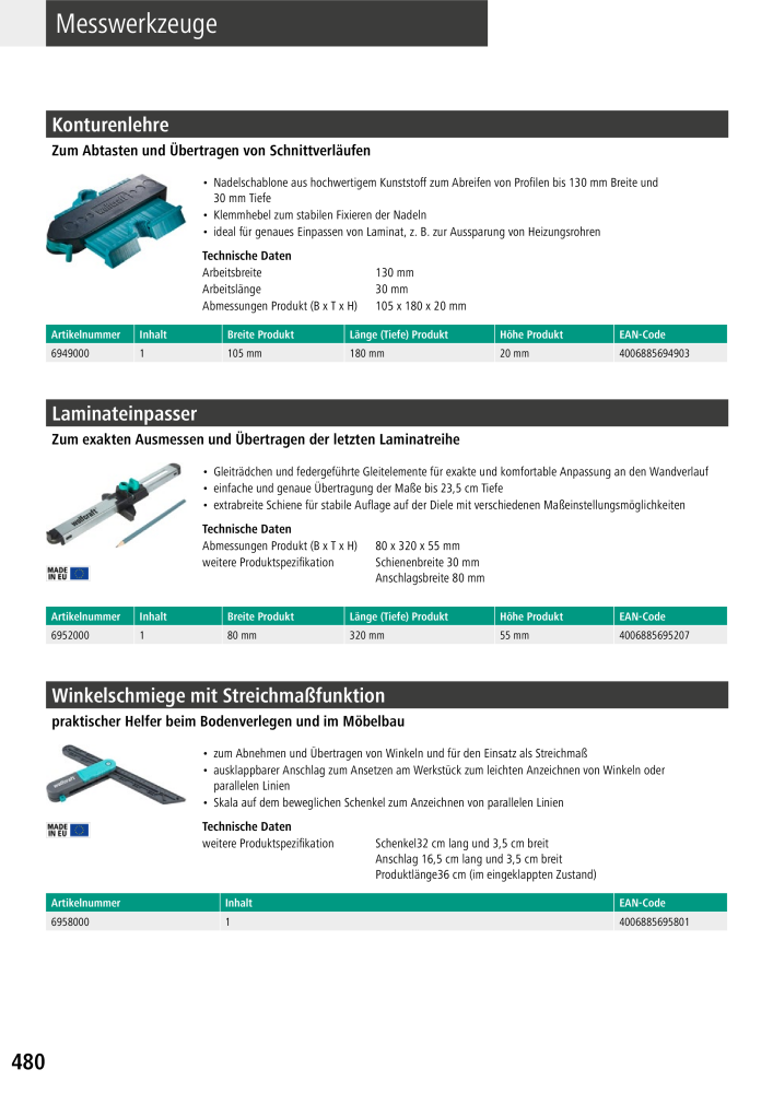 Wolfcraft Hauptkatalog Werkzeuge Nb. : 2026 - Page 482