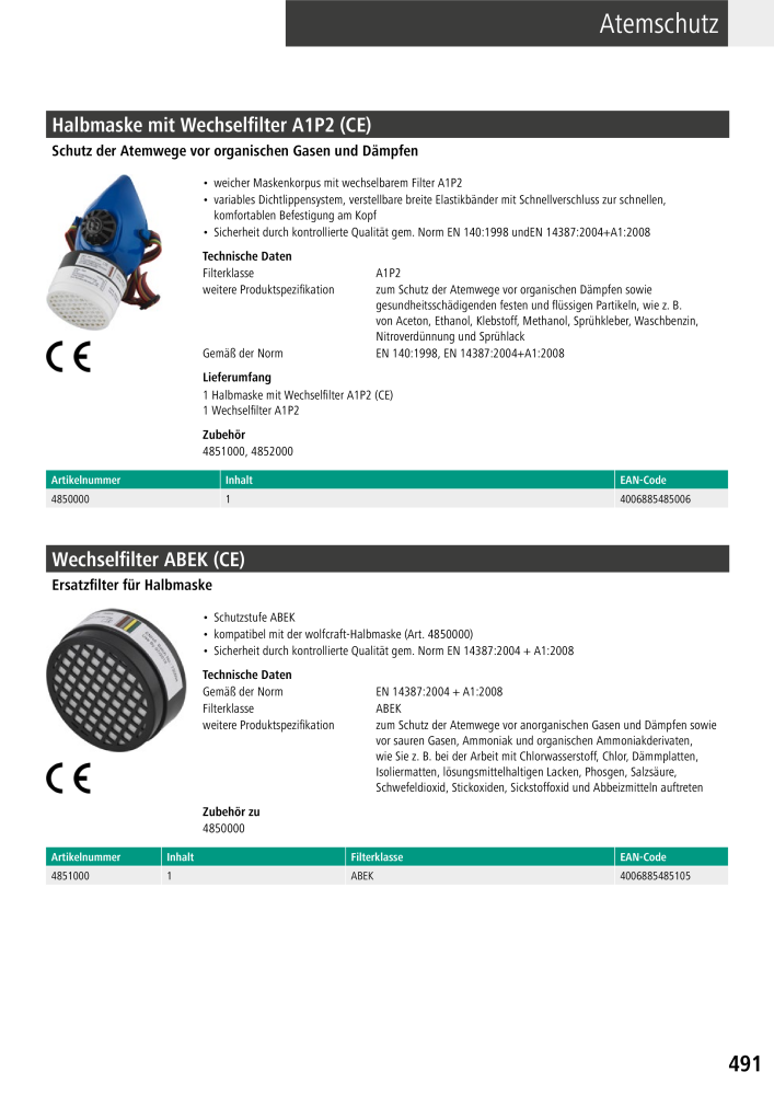 Wolfcraft Hauptkatalog Werkzeuge NR.: 2026 - Seite 493