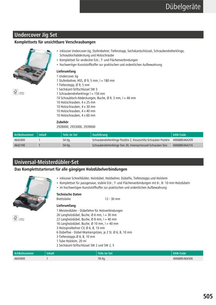 Wolfcraft Hauptkatalog Werkzeuge NR.: 2026 - Pagina 507