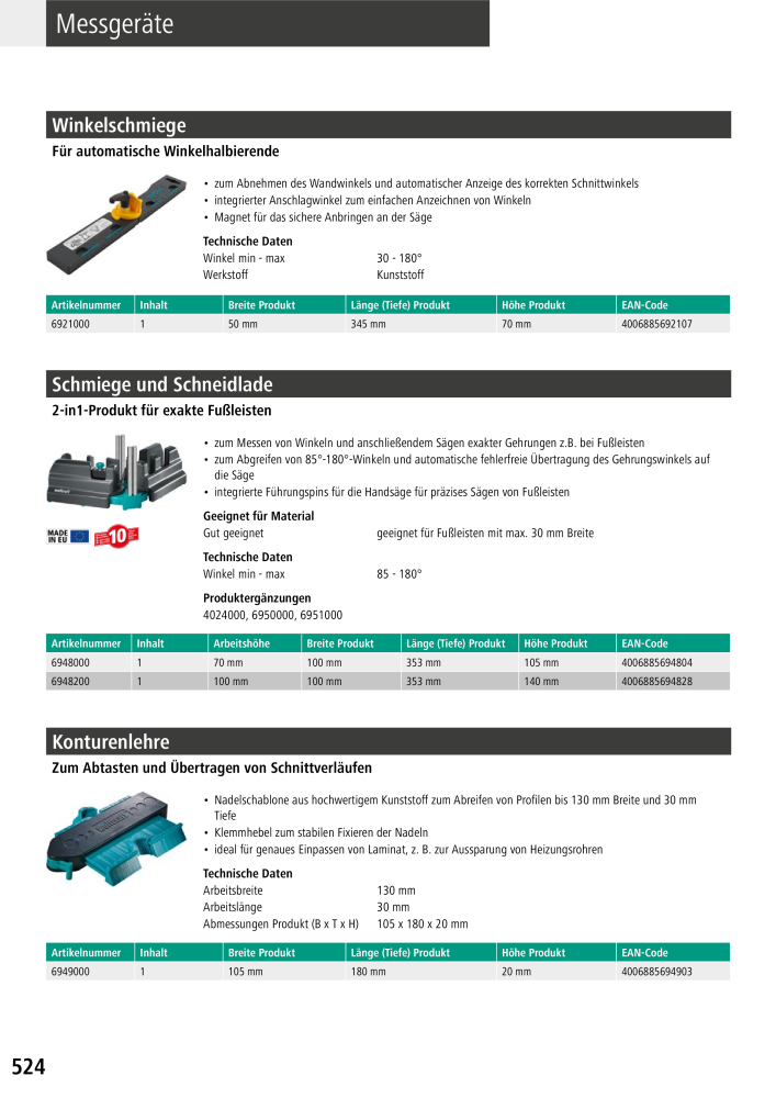 Wolfcraft Hauptkatalog Werkzeuge NR.: 2026 - Seite 526