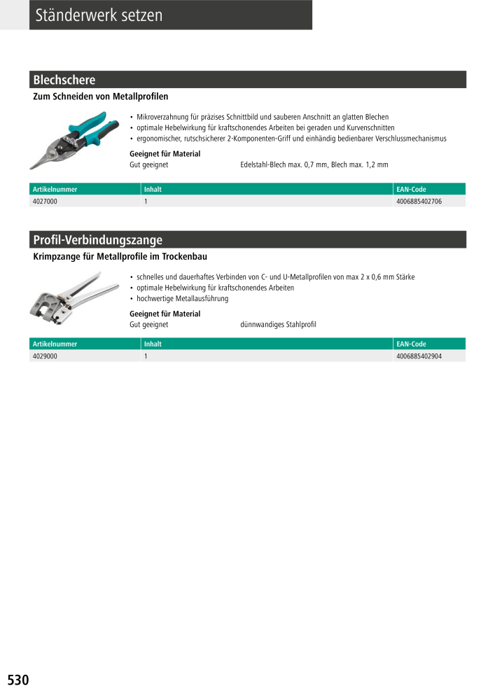 Wolfcraft Hauptkatalog Werkzeuge NR.: 2026 - Pagina 532